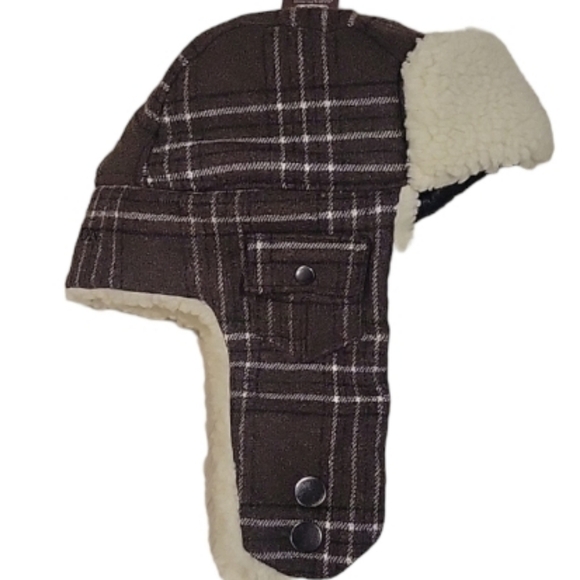 NEW! STETSON Men's Plaid Sherpa Trapper Winter Hat.